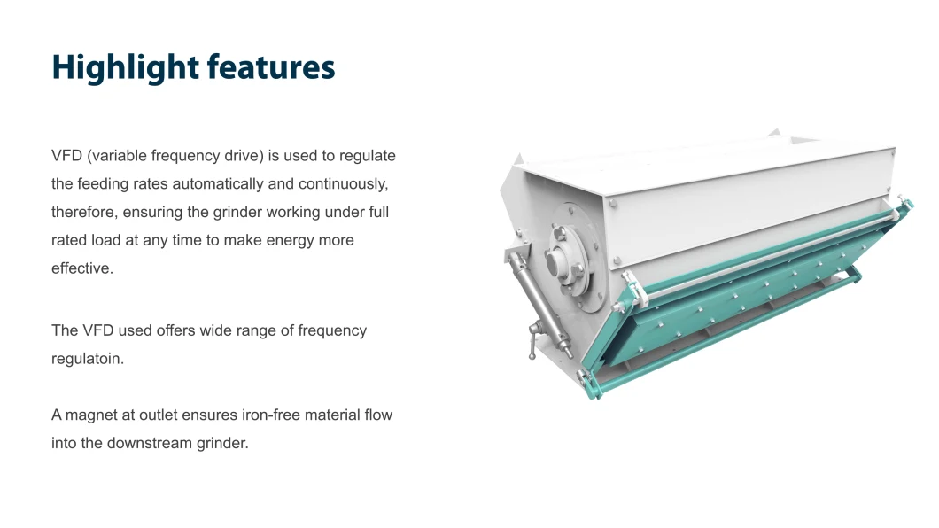 Wheat, Paddy, Rice, Corn, Soybean etc. Grain Material Variable Frequency Impeller Feeder with Magnet for Grinder